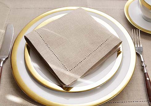 Linen Luncheon Napkin. Natural Linen Flax Linen 12". (1 each)